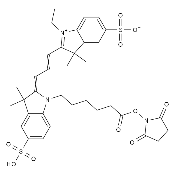 2-(3-(1-(6-((2,5-二氧杂吡咯烷-1-基)氧基)-6-氧己基)-3,3-二甲基-5-磺基吲哚-2-亚烷基)丙-1-烯-1-基)-1-乙基-3,3-二甲基-3H-吲哚-1-鎓-5-磺酸