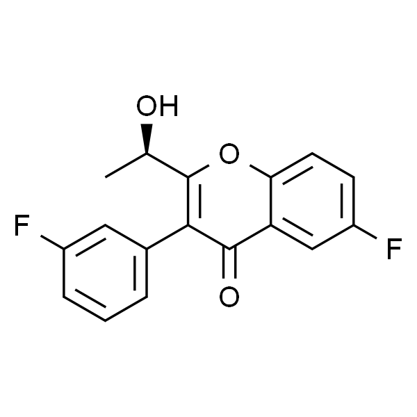 4H-1-Benzopyran-4-one, 6-fluoro-3-(3-fluorophenyl)-2-[(1R)-1-hydroxyethyl]-