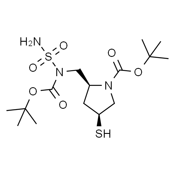 (2S,4S)-tert-butyl 2-((tert-butoxycarbonyl(sulfamoyl)amino)methyl)-4-mercaptopyrrolidine-1-carboxylate