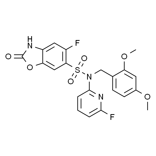 N-(2,4-二甲氧基苄基)-5-氟-N-(6-氟吡啶-2-基)-2-氧代-2,3-二氢苯并[d]噁唑-6-磺酰胺