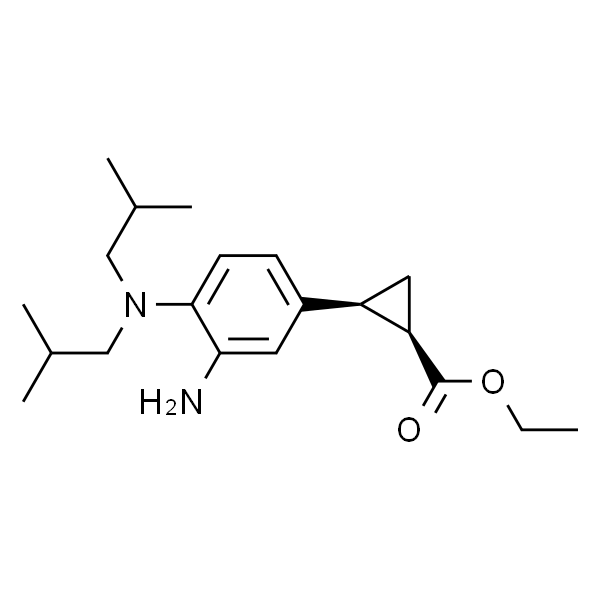 Cyclopropanecarboxylic acid, 2-[3-amino-4-[bis(2-methylpropyl)amino]phenyl]-, ethyl ester, (1R,2S)-