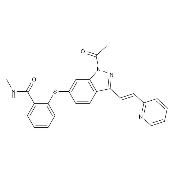 (E)-2-((1-乙酰基-3-(2-(吡啶-2-基)乙烯基)-1H-吲唑-6-基)硫代)-N-甲基苯甲酰胺（阿西替尼杂质）