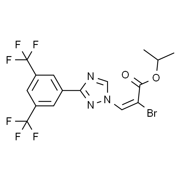 2-Propenoic acid, 3-[3-[3,5-bis(trifluoromethyl)phenyl]-1H-1,2,4-triazol-1-yl]-2-bromo-, 1-methylethyl ester, (2E)-