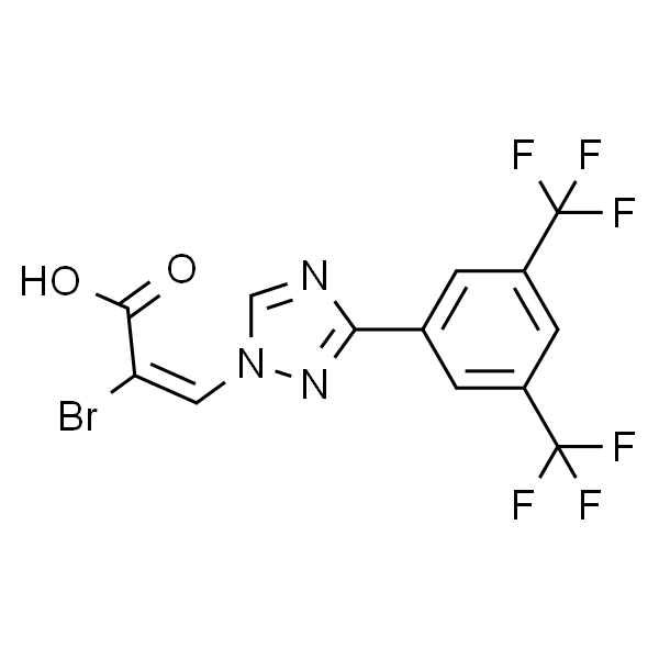 2-Propenoic acid, 3-[3-[3,5-bis(trifluoromethyl)phenyl]-1H-1,2,4-triazol-1-yl]-2-bromo-, (2E)-