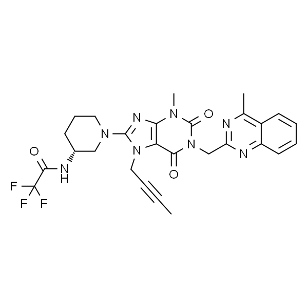 (R)-N-(1-(7-(丁-2-炔-1-基)-3-甲基-1-((4-甲基喹唑啉-2-基)甲基)-2,6-二氧代-2-,3,6,7-四氢-1H-嘌呤-8-基)哌啶-3-基)-2,2,2-三氟乙酰胺（利格列汀杂质）