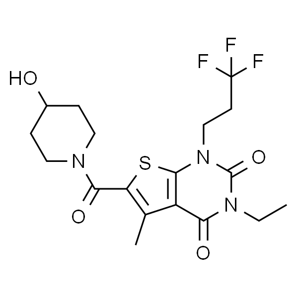 3-乙基-6-(4-羟基哌啶-1-羰基)-5-甲基-1-(3,3,3-三氟丙基)噻吩并[2,3-d]嘧啶-2,4(1H,3H)-二酮
