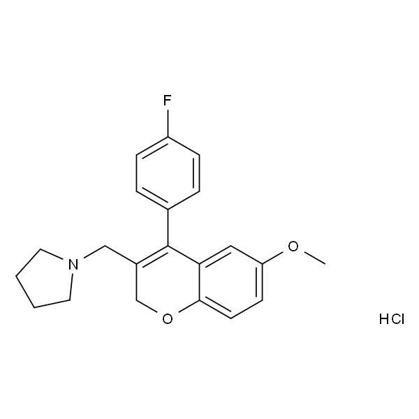 1-((4-(4-氟苯基)-6-甲氧基-2H-色烯-3-基)甲基)吡咯烷盐酸盐