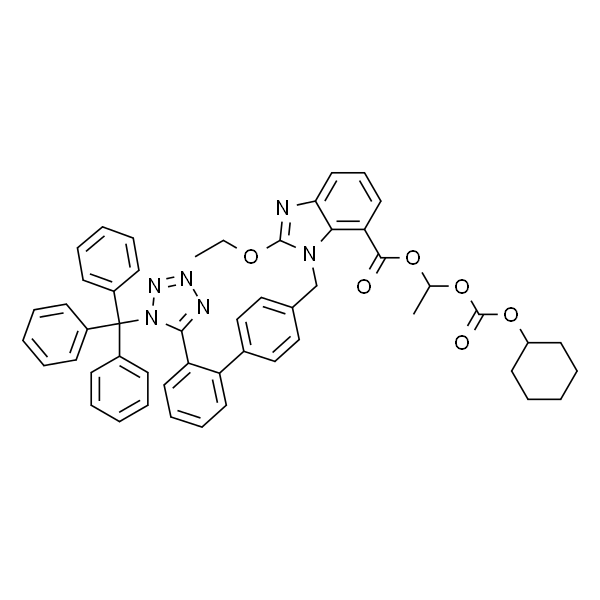 2-乙氧基-1-((2'-(1-三甲基-1H-四唑-5-基)-[1,1'-联苯]-4-基)甲基)-1H苯并[d]咪唑-7-羧酸-1-((环己基氧基)羰基氧基)乙酯
