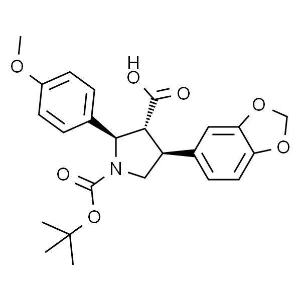 1,3-Pyrrolidinedicarboxylic acid, 4-(1,3-benzodioxol-5-yl)-2-(4-methoxyphenyl)-, 1-(1,1-dimethylethyl) ester, (2α,3β,4α)-