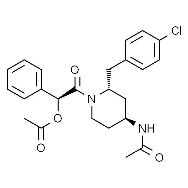 Acetamide, N-[1-[(acetyloxy)phenylacetyl]-2-[(4-chlorophenyl)methyl]-4-piperidinyl]-, [2R-[1(S*),2α,4β]]- (9CI)