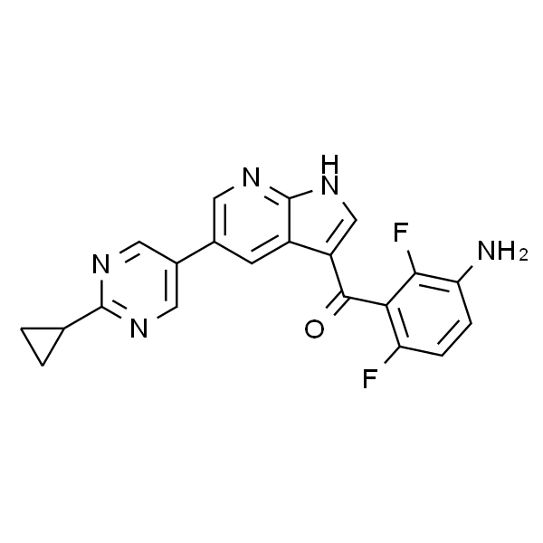 (3-氨基-2,6-二氟苯基)(5-(2-环丙基嘧啶-5-基)-1H-吡咯并[2,3-b]吡啶-3-基)甲酮