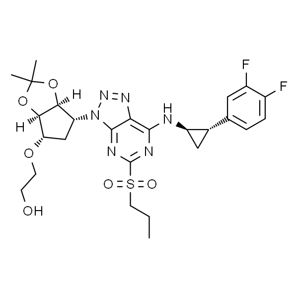 2-(((3aR,4S,6R,6aS)-6-(7-(((1R,2S)-2-(3,4-二氟苯基)环丙基)氨基)-5-(丙基磺酰基)-3H-[1,2,3]三唑并[4,5-d]嘧啶-3-基)-2,2-二甲基四氢-3aH-环戊二烯并[d][1,3]二氧杂环戊烯-4-基)氧基)乙醇
