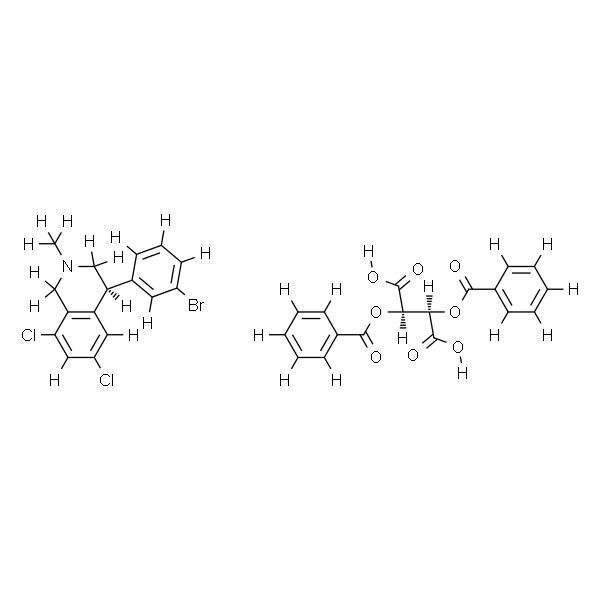 Isoquinoline, 4-(3-bromophenyl)-6,8-dichloro-1,2,3,4-tetrahydro-2-methyl-, (4S)-, compd. with Butanedioic acid, 2,3-bis(benzoylo