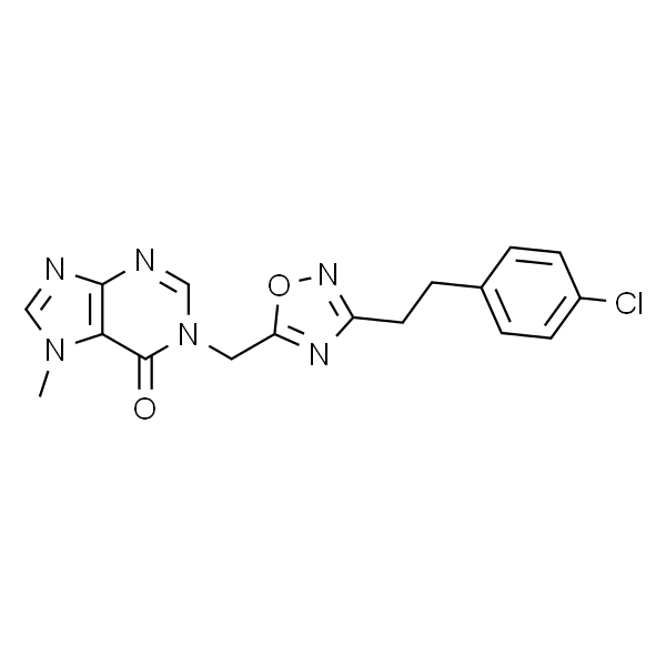 1-((3-(4-氯苯乙基)-1,2,4-恶二唑-5-基)甲基)-7-甲基-1H-嘌呤-6(7H)-酮