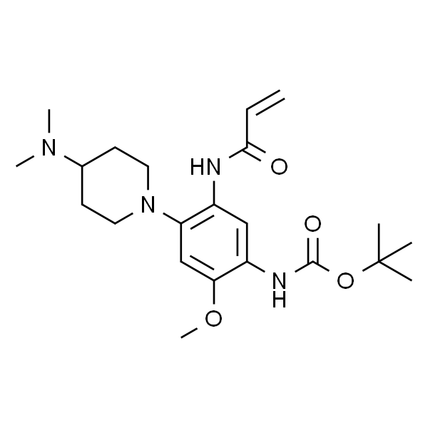 Carbamic acid, N-[4-[4-(dimethylamino)-1-piperidinyl]-2-methoxy-5-[(1-oxo-2-propen-1-yl)amino]phenyl]-, 1,1-dimethylethyl ester