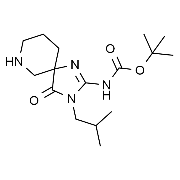 tert-Butyl (3-isobutyl-4-oxo-1,3,7-triazaspiro[4.5]dec-1-en-2-yl)carbamate