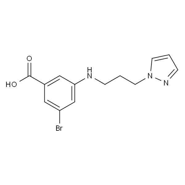 3-((3-(1H-吡唑-1-基)丙基)氨基)-5-溴苯甲酸