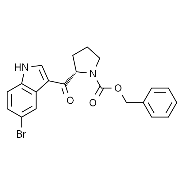1-Pyrrolidinecarboxylic acid, 2-[(5-bromo-1H-indol-3-yl)carbonyl]-, phenylmethyl ester, (S)-