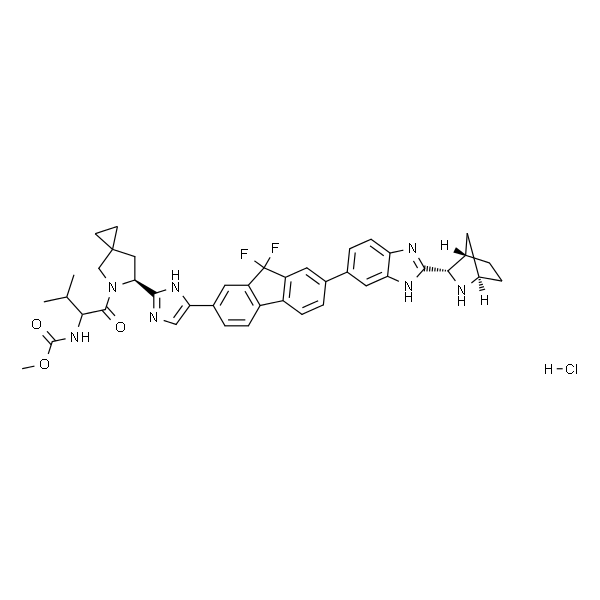 ((S)-1-((S)-6-(5-(7-(2-((1R,3S,4S)-2-氮杂双环[2.2.1]庚-3-基)苯并[d]咪唑-6-基)-9,9-二氟-9H-芴-2-基)-1H-咪唑-2-基)-5-氮杂螺[2.4]庚烷-5-基)-3-甲基-1-氧代丁-2-基)氨基甲酸酯盐酸盐