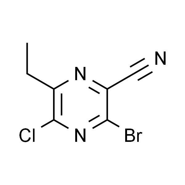 3-bromo-5-chloro-6-ethylpyrazine-2-carbonitrile