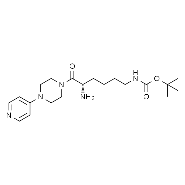 Carbamic acid, N-[(5S)-5-amino-6-oxo-6-[4-(4-pyridinyl)-1-piperazinyl]hexyl]-, 1,1-dimethylethyl ester