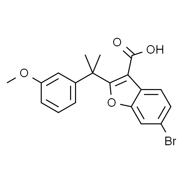 6-溴-2-(2-(3-甲氧基苯基)丙烷-2-基)苯并呋喃-3-羧酸