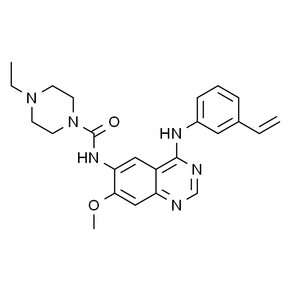 4-乙基-N-(7-甲氧基-4-((3-乙烯基苯基)氨基)喹唑啉-6-基)哌嗪-1-甲酰胺