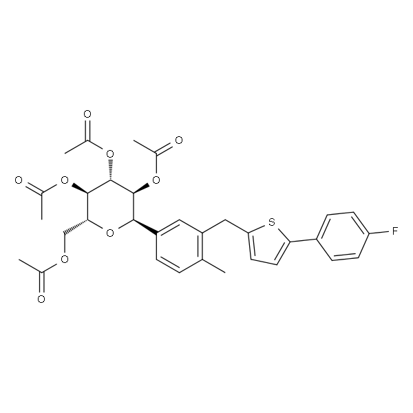 (2R,3R,4R,5S,6R)-2-(乙酰氧基甲基)-6-(3-((5-(4-氟苯基)噻吩-2-基)甲基)-4-甲基苯基)四氢-2H-吡喃-3,4,5-三乙酸三乙酯