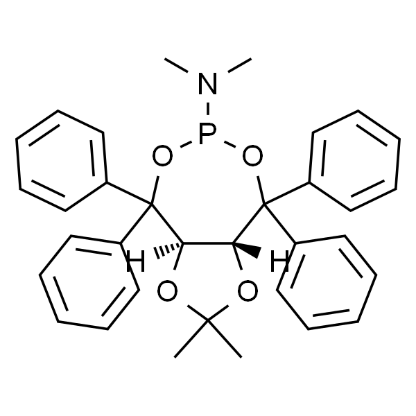 (3aR,8aR)-(-)-(2,2-二甲基-4,4,8,8-四苯基-四氢-[1,3]二噁唑并[4,5-e][1,3,2]二噁磷杂庚英-6-基)二甲基胺