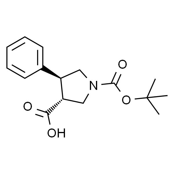 反式-N-(叔丁氧羰基)-4-苯基吡咯烷-3-羧酸