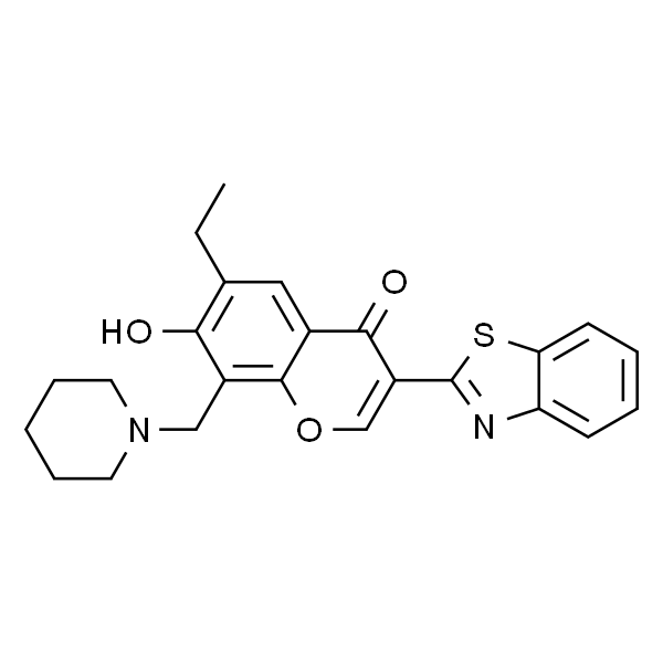 3-(苯并[d]噻唑-2-基)-6-乙基-7-羟基-8-(哌啶-1-基甲基)-4H-苯并吡喃-4-酮