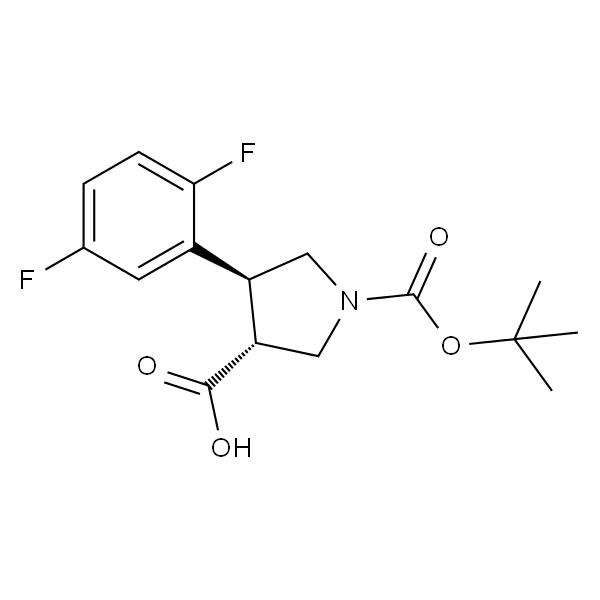 反式-1-（叔丁氧羰基）-4-（2，5-二氟苯基）吡咯烷-3-羧酸