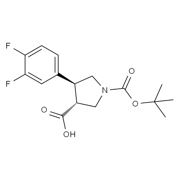 反式-1-（叔丁氧羰基）-4-（3，4-二氟苯基）吡咯烷-3-羧酸
