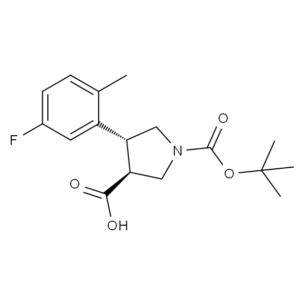 反式-1-（叔丁氧羰基）-4-（5-氟-2-甲基苯基）吡咯烷-3-羧酸