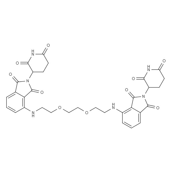 4,4'-(((乙烷-1,2-二基双(氧))双(乙烷-2,1-二基))双(氮杂二烯基))双(2-(2,6-二氧哌啶-3-基)异吲哚-1,3-二酮)