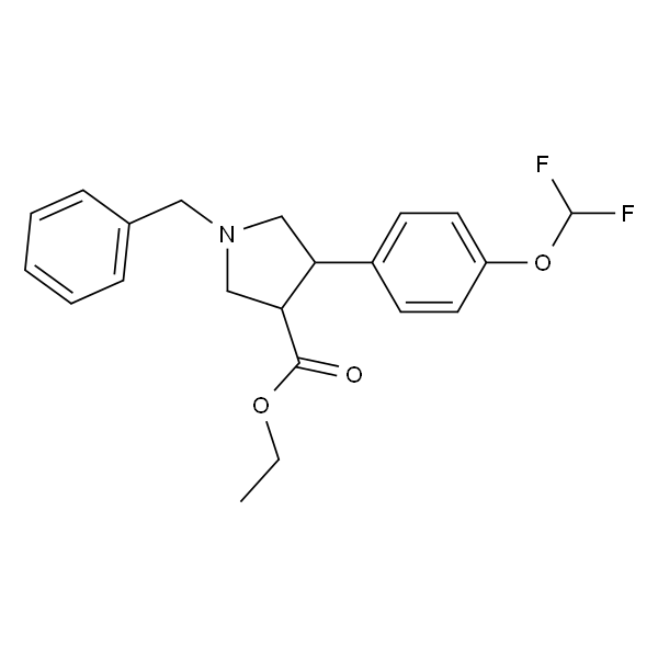 反式-1-苄基-4-（4-（二氟甲氧基）苯基）吡咯烷-3-羧酸乙酯