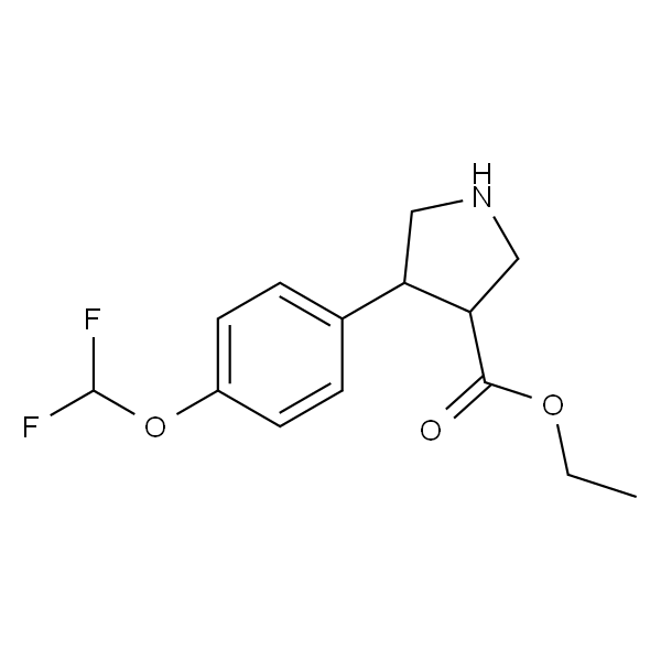 反式-4-（4-（二氟甲氧基）苯基）吡咯烷-3-羧酸乙酯盐酸盐