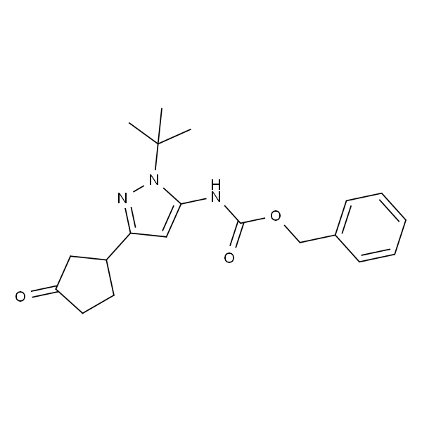苄基(1-(叔丁基)-3-(3-氧代环戊基)-1H-吡唑-5-基)氨基甲酸酯