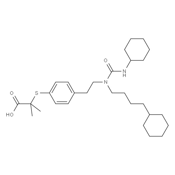 2-[[4-[2-[[环己基氨基)羰基](4-环己基丁基)氨基]乙基]苯基]硫基]-2-甲基丙酸