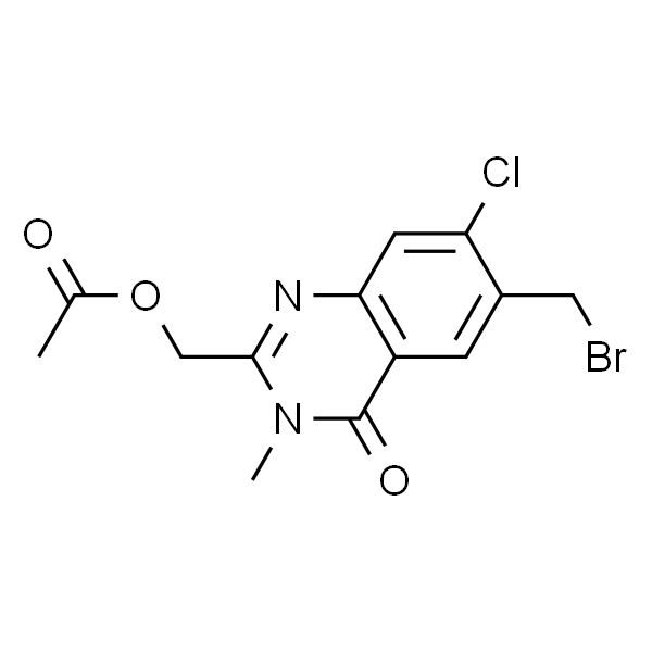 (6-(bromomethyl)-7-chloro-3-methyl-4-oxo-3,4-dihydroquinazolin-2-yl)methyl acetate