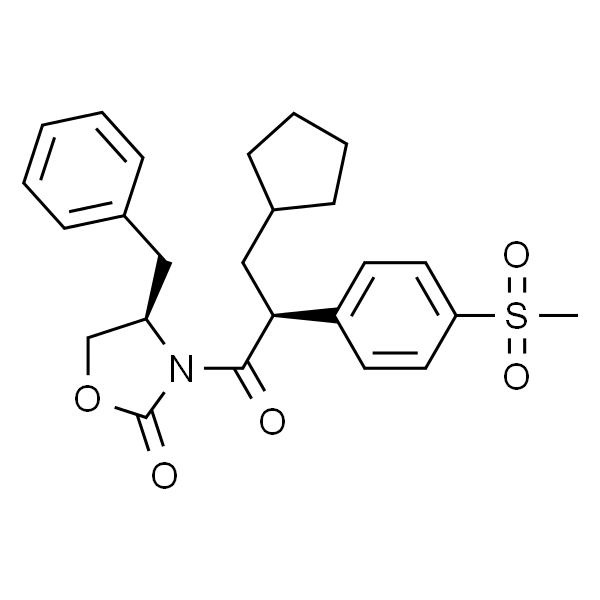 (R)-4-benzyl-3-((S)-3-cyclopentyl-2-(4-(methylsulfonyl)phenyl)propanoyl)oxazolidin-2-one
