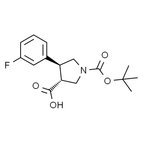 反式-1-(叔丁氧基羰基)-4-(3-氟苯基)吡咯烷-3-羧酸