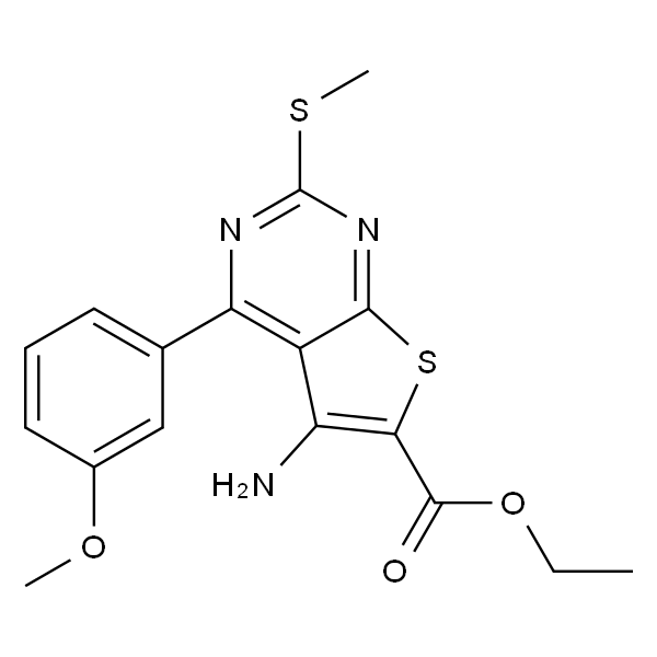 5-氨基-4-(3-甲氧基苯基)-2-(甲硫基)噻吩并[2,3-d]嘧啶-6-羧酸乙酯