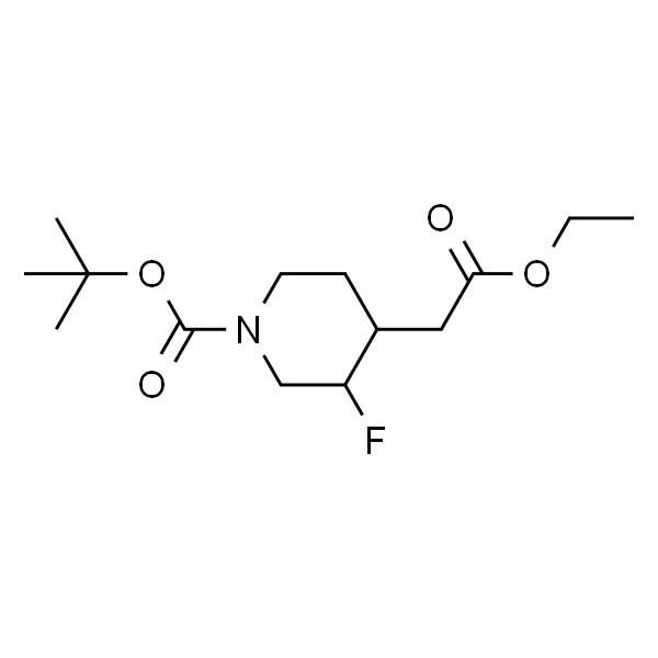 tert-butyl 4-(2-ethoxy-2-oxoethyl)-3-fluoropiperidine-1-carboxylate