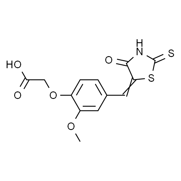 2-(2-甲氧基-4-((4-氧代-2-硫代噻唑烷-5-亚基)甲基)苯氧基)乙酸