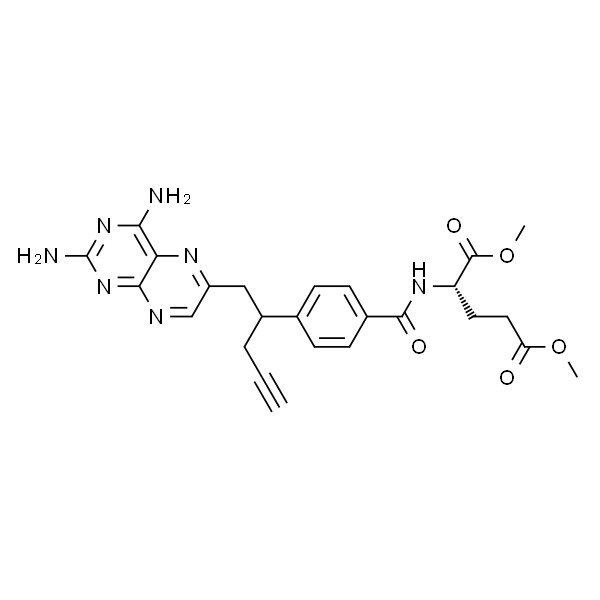 L-Glutamic acid, N-[4-[1-[(2,4-diamino-6-pteridinyl)methyl]-3-butyn-1-yl]benzoyl]-, 1,5-dimethyl ester