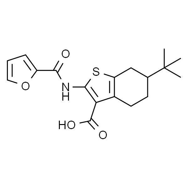 6-(叔丁基)-2-(呋喃-2-甲酰氨基)-4,5,6,7-四氢苯并[b]噻吩-3-羧酸