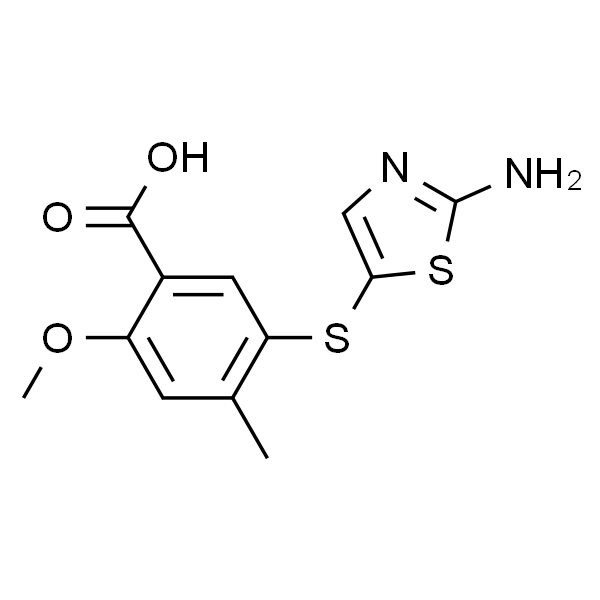 5-(2-aminothiazol-5-ylthio)-2-methoxy-4-methylbenzoic acid