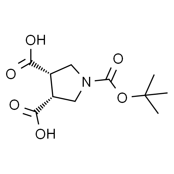 顺式-N-Boc-吡咯烷-3，4-二羧酸