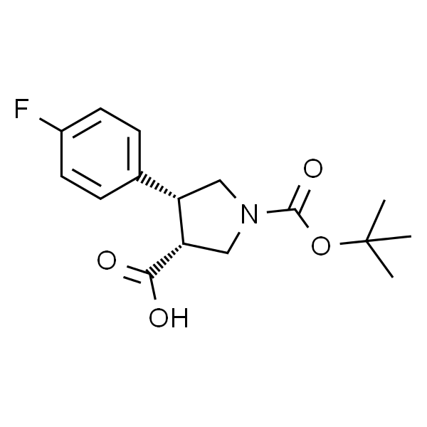 (3R,4R)-1-(叔丁氧羰基)-4-(4-氟苯基)吡咯烷-3-羧酸